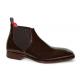 Emilio Franco "Leonardo" Chocolate Genuine Italian Patent Leather Ankle Boots.